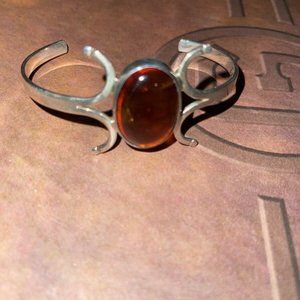 Dominique Dinouart Sterling Silver Amber Cuff